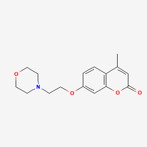 molecular formula C16H19NO4 B11840072 2H-1-Benzopyran-2-one, 4-methyl-7-(2-(4-morpholinyl)ethoxy)- CAS No. 54536-28-6