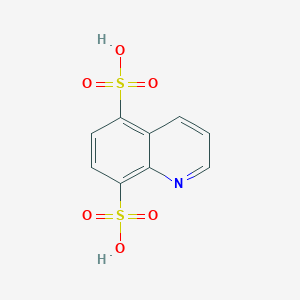 molecular formula C9H7NO6S2 B11840078 Quinoline-5,8-disulfonic acid CAS No. 5825-30-9