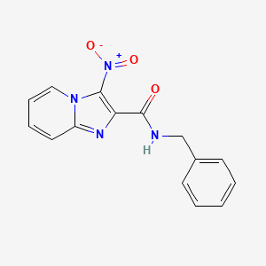 molecular formula C15H12N4O3 B11840100 N-Benzyl-3-nitroimidazo[1,2-a]pyridine-2-carboxamide CAS No. 683810-05-1