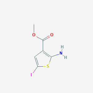 molecular formula C6H6INO2S B11840108 Methyl 2-amino-5-iodothiophene-3-carboxylate 