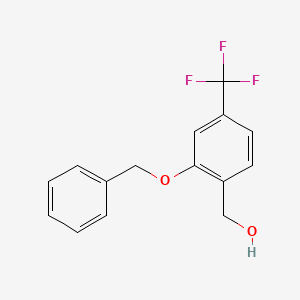 molecular formula C15H13F3O2 B11840127 (2-(Benzyloxy)-4-(trifluoromethyl)phenyl)methanol 