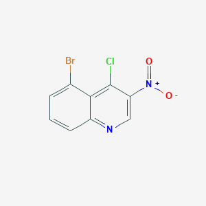 molecular formula C9H4BrClN2O2 B11840128 5-Bromo-4-chloro-3-nitroquinoline CAS No. 723283-91-8