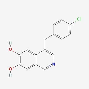 molecular formula C16H12ClNO2 B11840134 4-(4-Chlorobenzyl)isoquinoline-6,7-diol CAS No. 80143-62-0