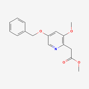 molecular formula C16H17NO4 B11840157 Methyl 2-(5-(benzyloxy)-3-methoxypyridin-2-yl)acetate 