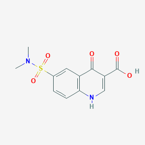 molecular formula C12H12N2O5S B11840181 6-(N,N-Dimethylsulfamoyl)-4-hydroxyquinoline-3-carboxylic acid 