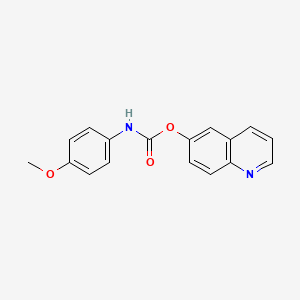 molecular formula C17H14N2O3 B11840189 Quinolin-6-yl (4-methoxyphenyl)carbamate CAS No. 100926-72-5