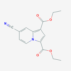 molecular formula C15H14N2O4 B11840234 Diethyl 7-cyanoindolizine-1,3-dicarboxylate 