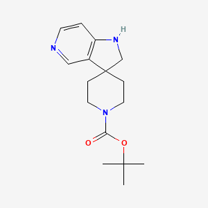molecular formula C16H23N3O2 B11840243 Tert-butyl 1',2'-dihydrospiro[piperidine-4,3'-pyrrolo[3,2-C]pyridine]-1-carboxylate 