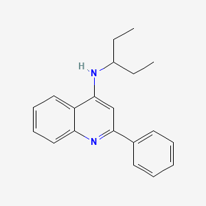 molecular formula C20H22N2 B11840266 N-(1-Ethylpropyl)-2-phenyl-4-quinolinamine CAS No. 853310-71-1