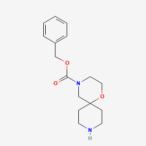 molecular formula C16H22N2O3 B11840272 Benzyl 1-oxa-4,9-diazaspiro[5.5]undecane-4-carboxylate 