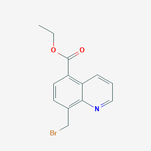 molecular formula C13H12BrNO2 B11840286 Ethyl 8-(bromomethyl)quinoline-5-carboxylate CAS No. 82967-41-7