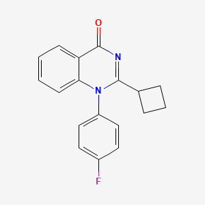 molecular formula C18H15FN2O B11840300 2-Cyclobutyl-1-(4-fluorophenyl)quinazolin-4(1H)-one 