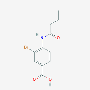 molecular formula C11H12BrNO3 B11840343 3-Bromo-4-butyramidobenzoic acid CAS No. 1131594-23-4