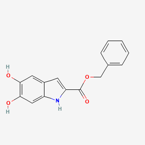 molecular formula C16H13NO4 B11840389 Benzyl 5,6-dihydroxy-1H-indole-2-carboxylate 