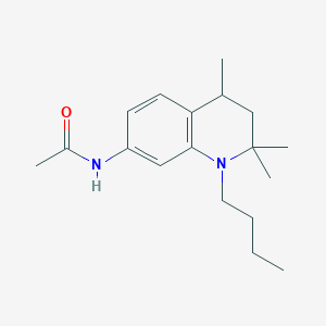 molecular formula C18H28N2O B11840397 N-(1-Butyl-2,2,4-trimethyl-1,2,3,4-tetrahydroquinolin-7-yl)acetamide CAS No. 94717-69-8