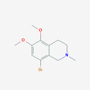 molecular formula C12H16BrNO2 B11840461 8-Bromo-5,6-dimethoxy-2-methyl-1,2,3,4-tetrahydroisoquinoline CAS No. 89549-07-5