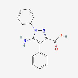 molecular formula C16H13N3O2 B11840497 5-Amino-1,4-diphenyl-1H-pyrazole-3-carboxylic acid CAS No. 1076197-29-9
