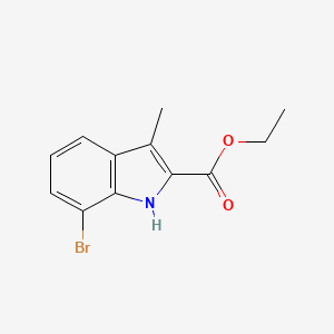 molecular formula C12H12BrNO2 B11840551 Ethyl 7-bromo-3-methyl-1H-indole-2-carboxylate CAS No. 16381-41-2