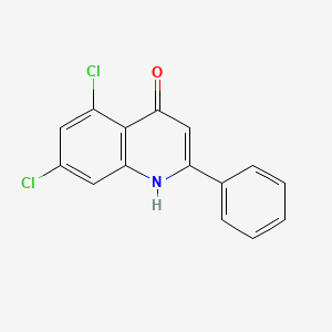 molecular formula C15H9Cl2NO B11840603 5,7-Dichloro-2-phenylquinolin-4-ol CAS No. 1070879-77-4