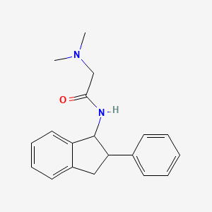 molecular formula C19H22N2O B11840622 N-(2-Dimethylaminoacetyl)-2-phenyl-1-indanamine CAS No. 63992-27-8