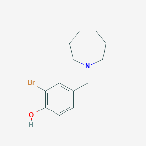 molecular formula C13H18BrNO B11840670 4-(Azepan-1-ylmethyl)-2-bromophenol 