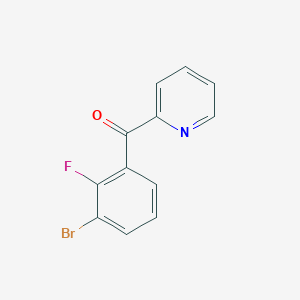 molecular formula C12H7BrFNO B11840678 (3-Bromo-2-fluorophenyl)(pyridin-2-YL)methanone 