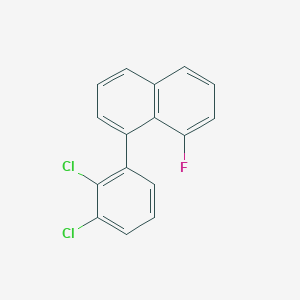 molecular formula C16H9Cl2F B11840701 1-(2,3-Dichlorophenyl)-8-fluoronaphthalene 