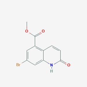 molecular formula C11H8BrNO3 B11840723 Methyl 7-bromo-2-oxo-1,2-dihydroquinoline-5-carboxylate 