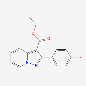 molecular formula C16H13FN2O2 B11840774 Ethyl 2-(4-fluorophenyl)pyrazolo[1,5-A]pyridine-3-carboxylate 
