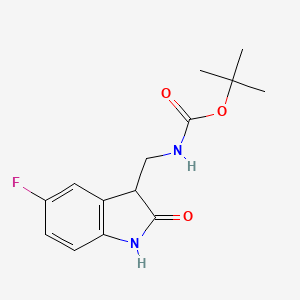 molecular formula C14H17FN2O3 B11840856 tert-Butyl ((5-fluoro-2-oxoindolin-3-yl)methyl)carbamate 