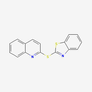 molecular formula C16H10N2S2 B11840958 2-(Quinolin-2-ylthio)benzo[d]thiazole CAS No. 119993-80-5