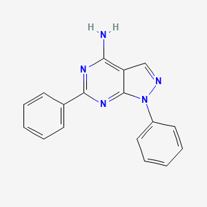 molecular formula C17H13N5 B11840970 1,6-diphenyl-1H-pyrazolo[3,4-d]pyrimidin-4-amine CAS No. 93319-46-1