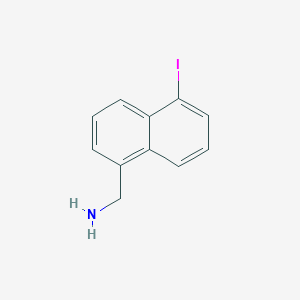 molecular formula C11H10IN B11840971 1-(Aminomethyl)-5-iodonaphthalene 