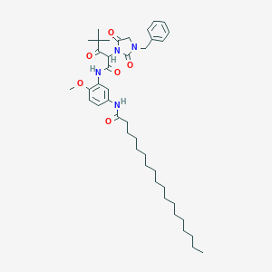 N-[3-[2-(3-Benzyl-2,5-dioxoimidazolidine-1-yl)-4,4-dimethyl-1,3-dioxopentylamino]-4-methoxyphenyl]octadecanamide