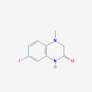 molecular formula C9H9IN2O B11841014 7-Iodo-4-methyl-3,4-dihydroquinoxalin-2(1H)-one 