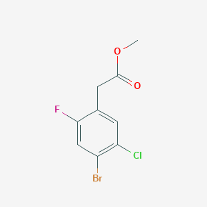 molecular formula C9H7BrClFO2 B11841029 Methyl 2-(4-bromo-5-chloro-2-fluorophenyl)acetate 