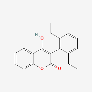 molecular formula C19H18O3 B11841045 Coumarin, 3-(2,6-diethylphenyl)-4-hydroxy- CAS No. 73791-08-9