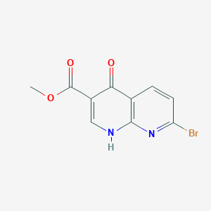 molecular formula C10H7BrN2O3 B11841059 Methyl 7-bromo-4-oxo-1,4-dihydro-1,8-naphthyridine-3-carboxylate 