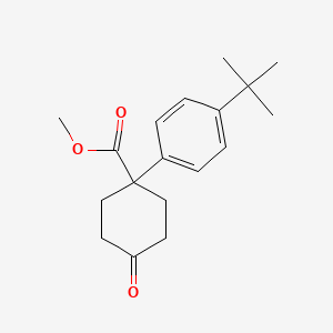 molecular formula C18H24O3 B11841072 Methyl 1-(4-tert-Butylphenyl)-4-oxocyclohexanecarboxylate CAS No. 1385694-49-4