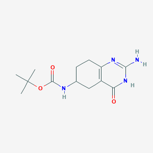 molecular formula C13H20N4O3 B11841115 Tert-butyl (2-amino-4-oxo-3,4,5,6,7,8-hexahydroquinazolin-6-YL)carbamate 