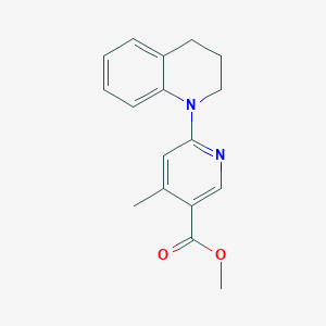 molecular formula C17H18N2O2 B11841139 Methyl 6-(3,4-dihydroquinolin-1(2H)-yl)-4-methylnicotinate 