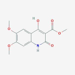 molecular formula C13H13NO6 B11841151 Methyl 4-hydroxy-6,7-dimethoxy-2-oxo-1,2-dihydroquinoline-3-carboxylate 