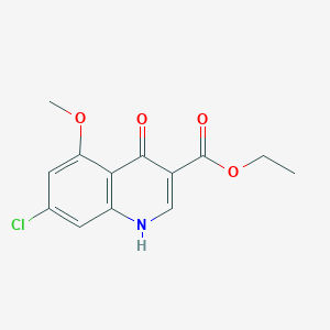 molecular formula C13H12ClNO4 B11841178 Ethyl 7-chloro-5-methoxy-4-oxo-1,4-dihydroquinoline-3-carboxylate CAS No. 6324-16-9