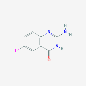 molecular formula C8H6IN3O B11841203 2-Amino-6-iodoquinazolin-4(1H)-one 