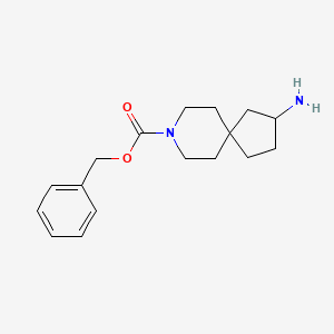 molecular formula C17H24N2O2 B11841272 Benzyl 2-amino-8-azaspiro[4.5]decane-8-carboxylate 
