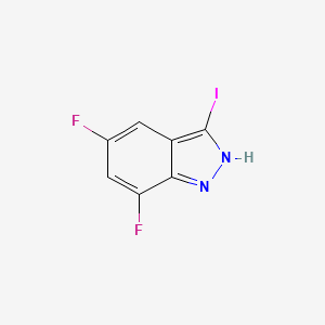 molecular formula C7H3F2IN2 B11841277 5,7-Difluoro-3-iodo-1H-indazole 