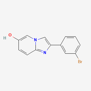 molecular formula C13H9BrN2O B11841306 2-(3-Bromophenyl)imidazo[1,2-A]pyridin-6-OL 