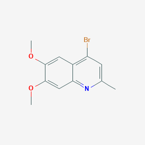 molecular formula C12H12BrNO2 B11841313 4-Bromo-6,7-dimethoxy-2-methylquinoline 