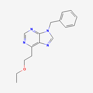 molecular formula C16H18N4O B11841329 9-Benzyl-6-(2-ethoxyethyl)-9H-purine CAS No. 920503-48-6