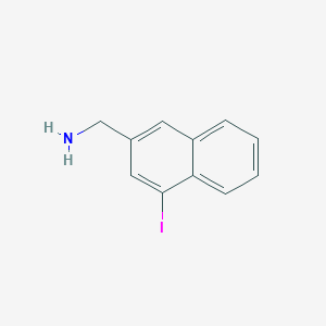 molecular formula C11H10IN B11841355 2-(Aminomethyl)-4-iodonaphthalene 
